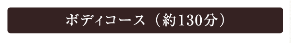 ボディコース （約130分）