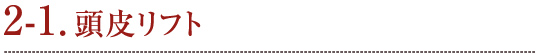 2-1. 頭皮リフト