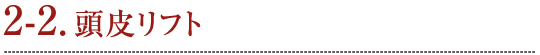 2-2. 頭皮リフト
