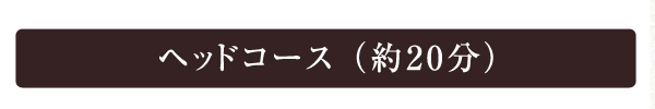 ヘッドコース （約20分）