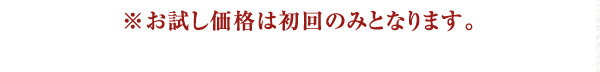 ※お試し価格は初回のみとなります。