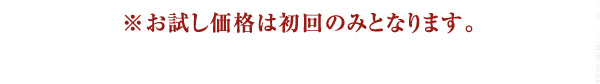 ※お試し価格は初回のみとなります。